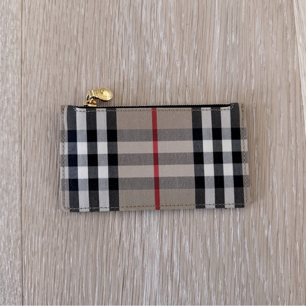 burberry vintage check card case